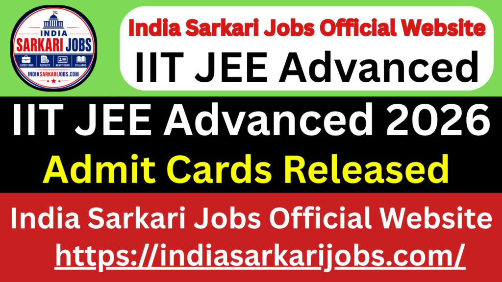 IIT JEE Advanced Admit Card 2026 download online