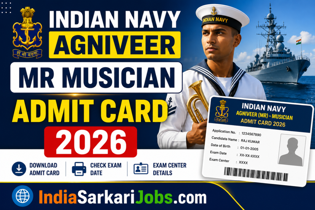 Indian Navy Agniveer MR Musician Admit Card 2026 Download