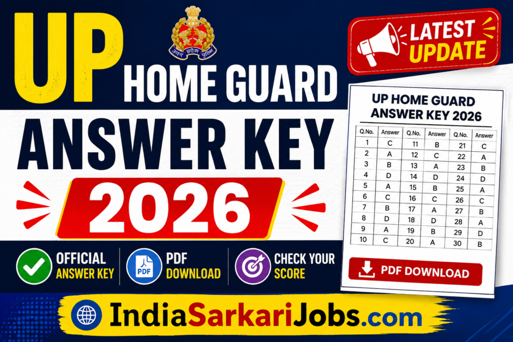 UP Home Guard Answer Key 2026 Latest Update